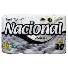 PAPEL HIGIENCIO NACIONAL SELECTO / TRIPLE HOJA / 6x8x30 Mts