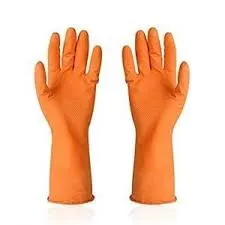 GUANTE DE GOMA GRUESO COLOR NARANJA/ ASATEX