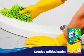 GUANTE DE GOMA AMRILLO  TODO BRILLO/ YEMA Y PALMA REFORZADA